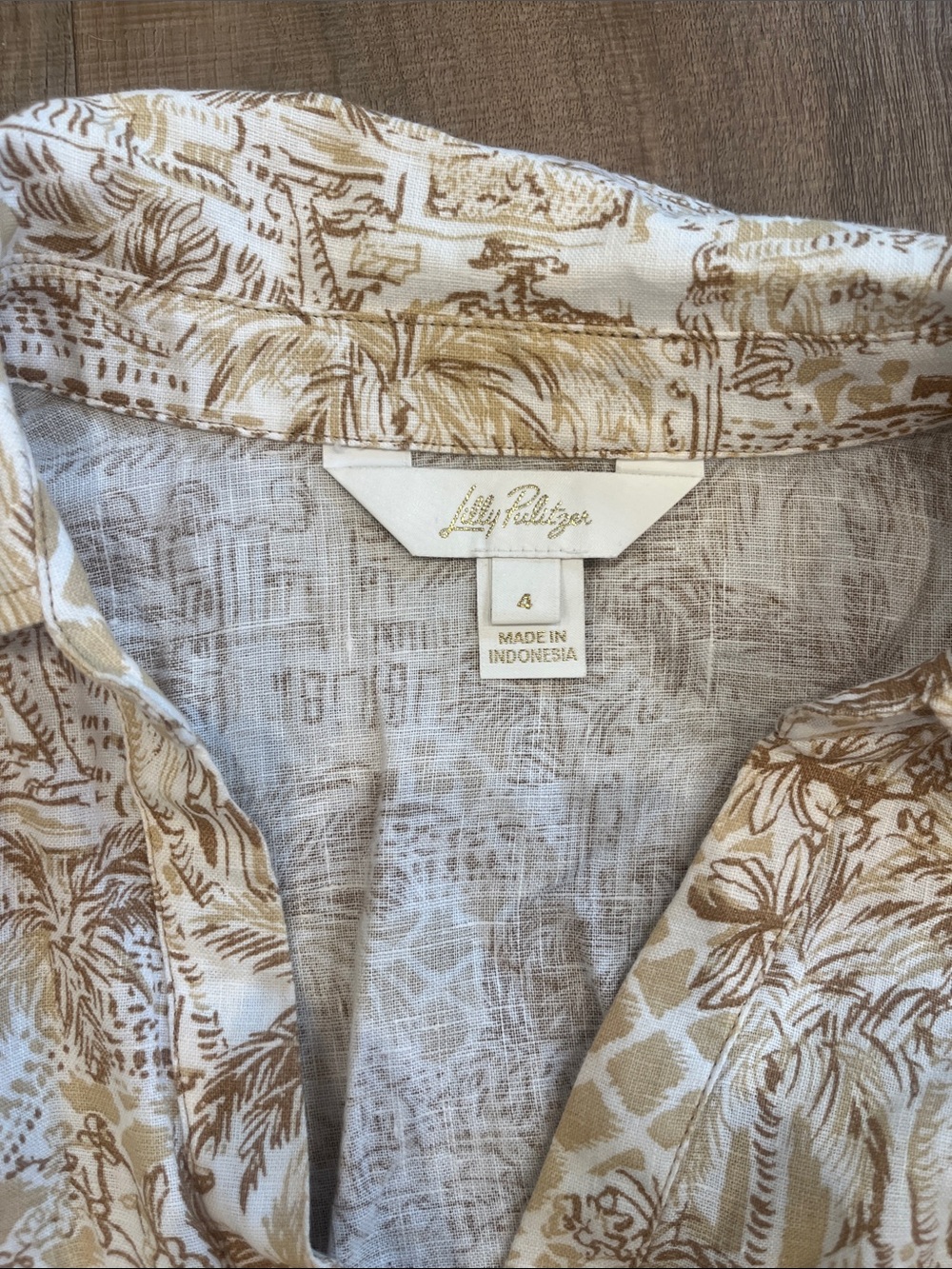 Lilly Pulitzer Abralynn Sandbar Palm Beach Paradise Shirtdress Size 4 - Picture 5 of 6